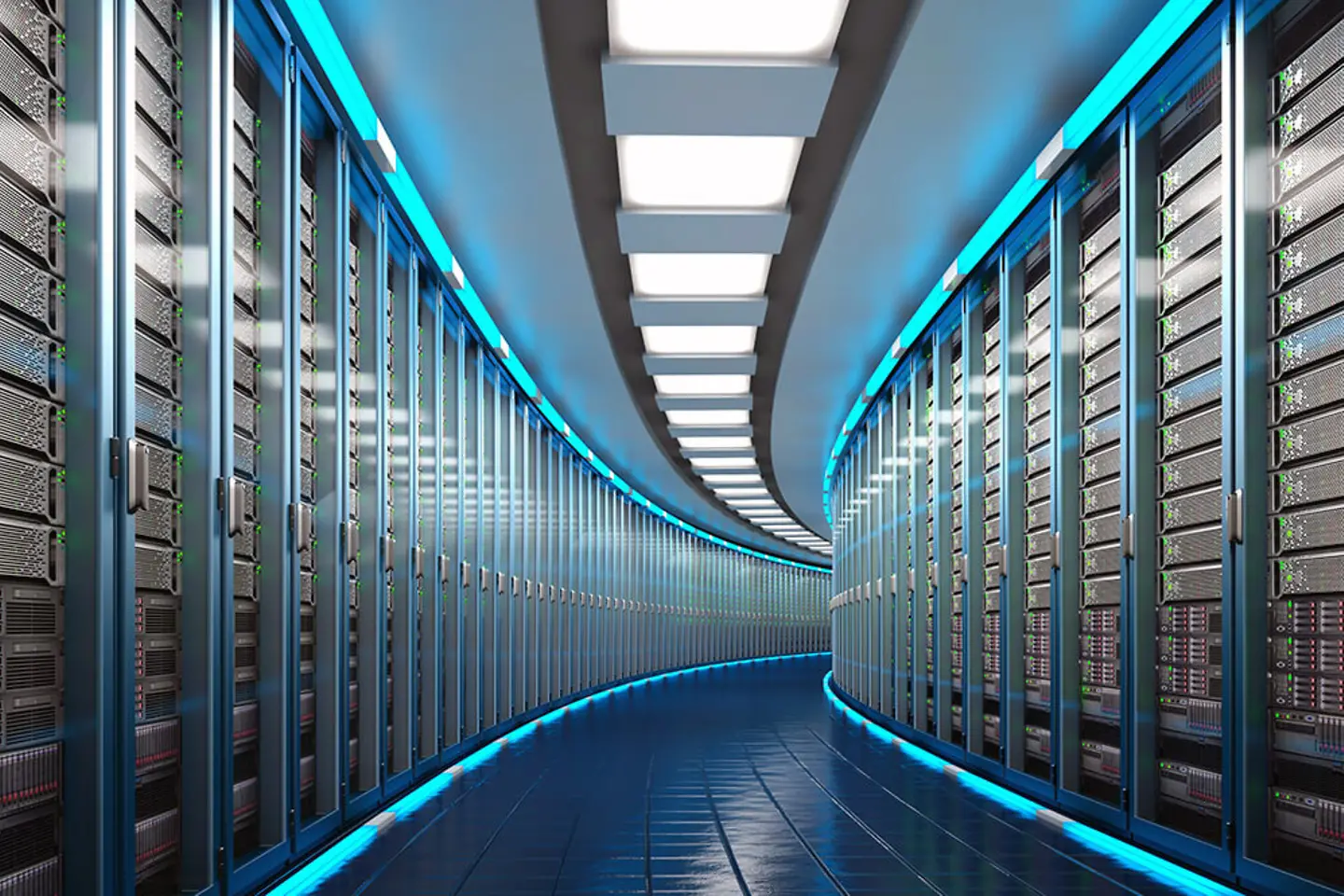 View of a modern datacenter