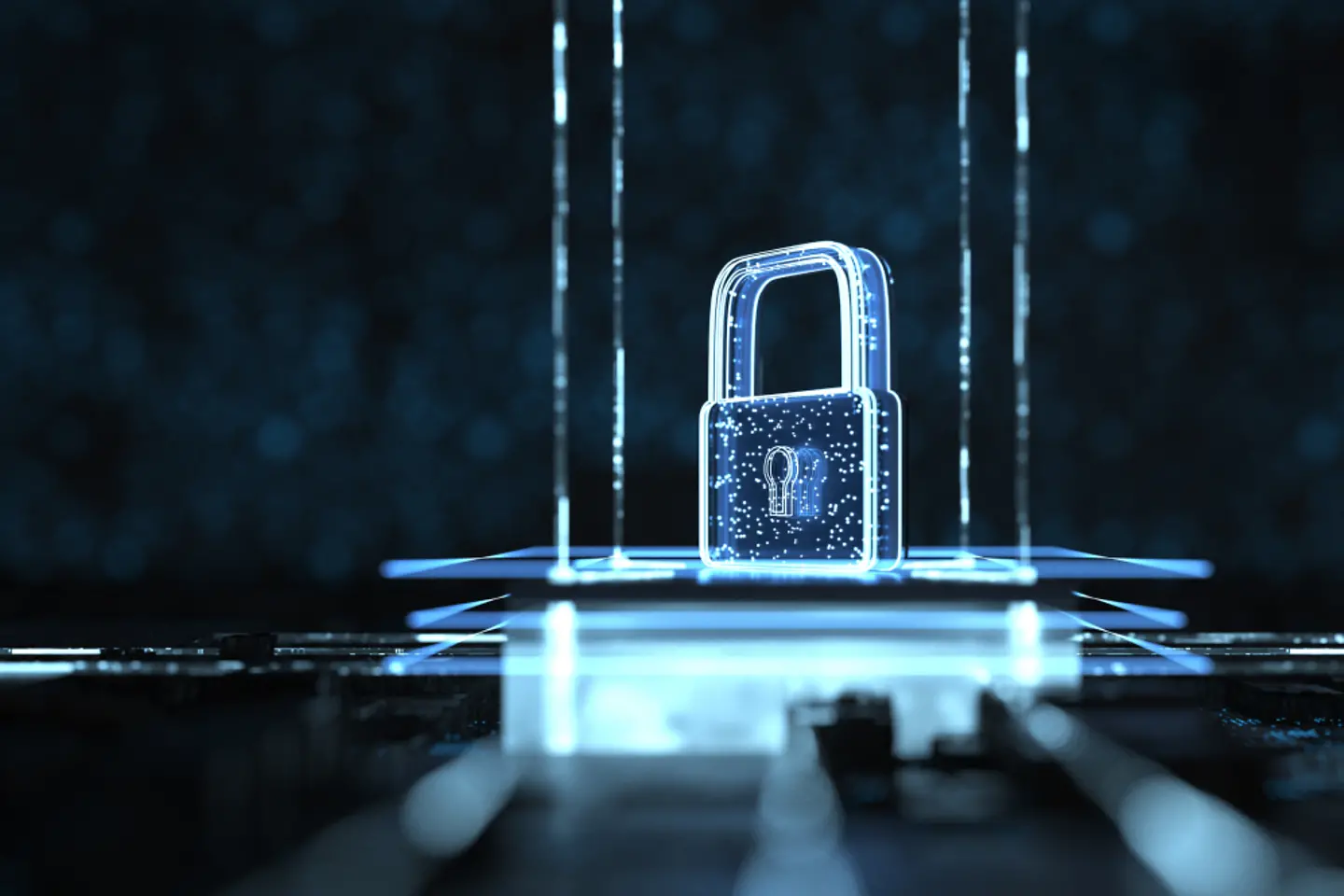 Digital visualisation of a safety lock.